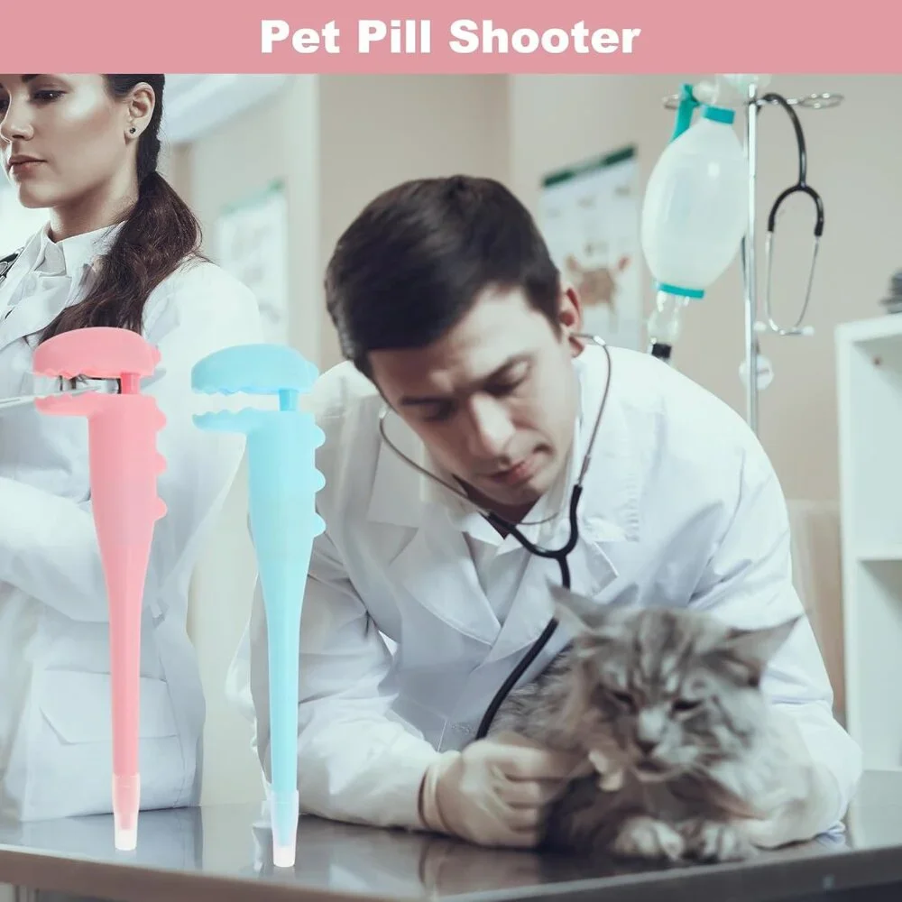 Cat Pill Shooter, Safe & Easy Pill Popper with 2 Premium Soft Silicone Tips